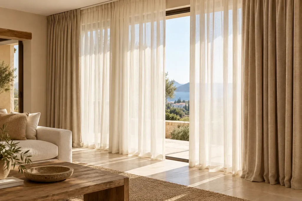 Cortinas a medida en Sevilla: qué elegir según la luz y el uso de tu casa