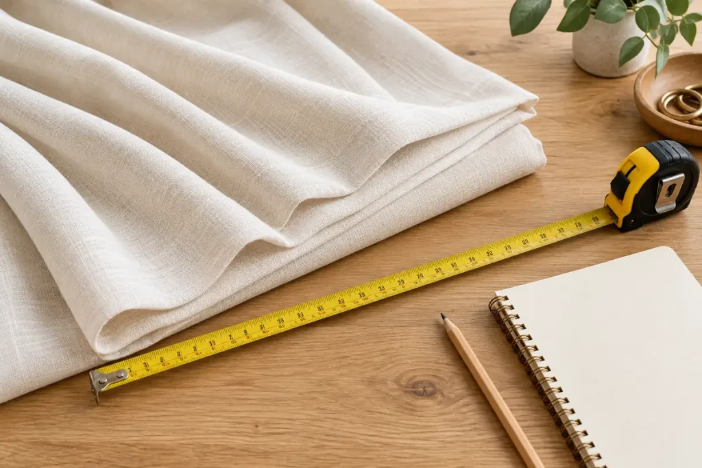 Cómo medir cortinas y calcular cuánta tela necesitas